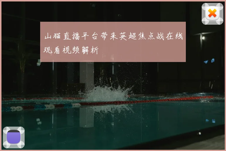 山猫直播平台带来英超焦点战在线观看视频解析